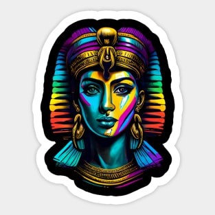 colorful abstract Cleopatra Sticker